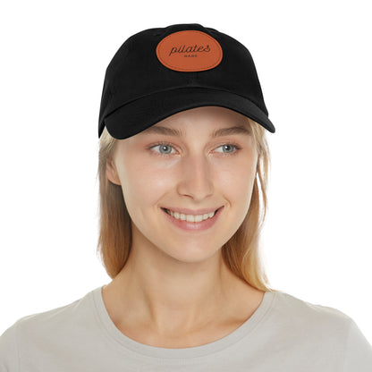 Pilates Babe Hat Round Leather Patch