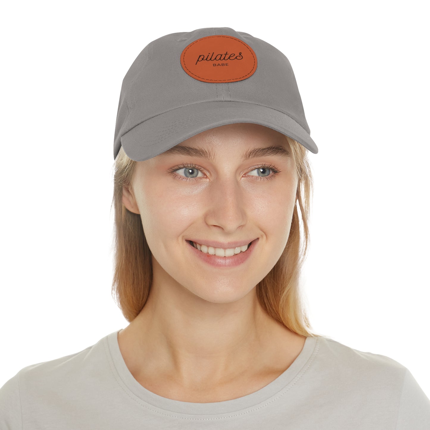 Pilates Babe Hat Round Leather Patch