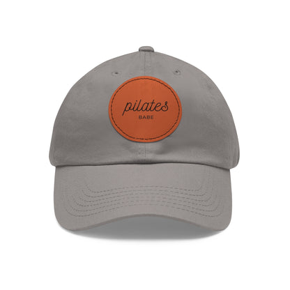 Pilates Babe Hat Round Leather Patch