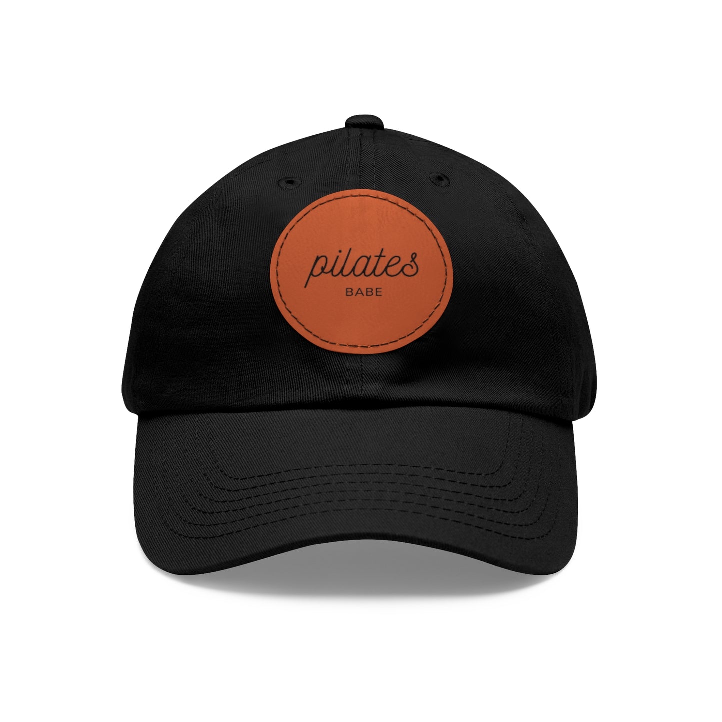 Pilates Babe Hat Round Leather Patch